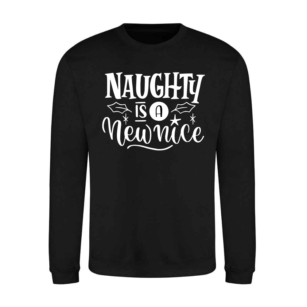 Adult Naughty is a New Nice Christmas Jumper