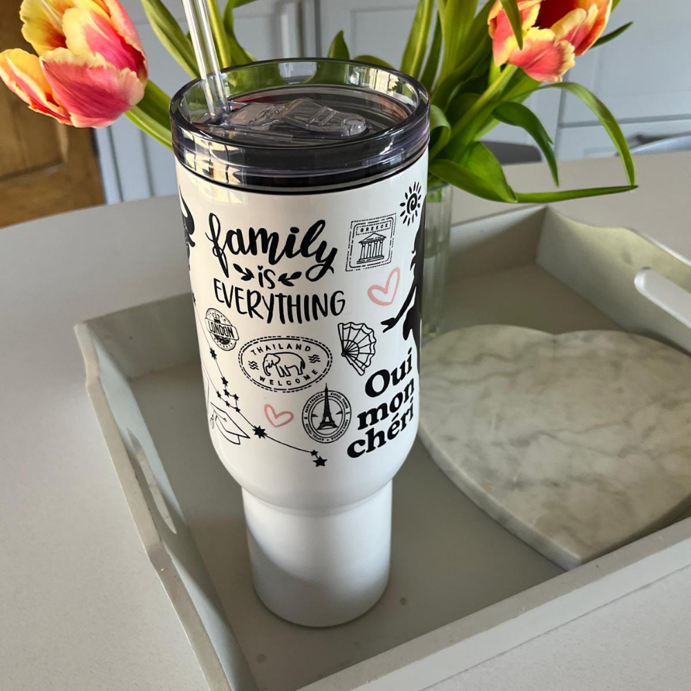 Full Wrap Personalised Stanley-Style Cups with Straw