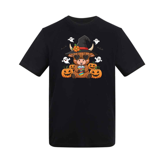 Adult Halloween Highland Cow T-Shirt