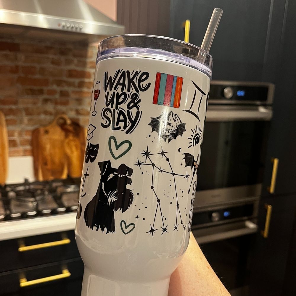 Full Wrap Personalised Stanley-Style Cups with Straw