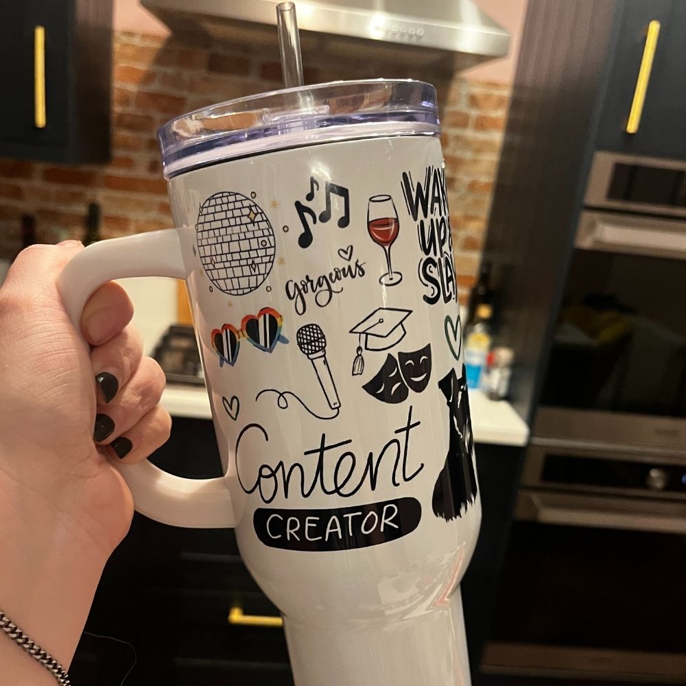 Full Wrap Personalised Stanley-Style Cups with Straw